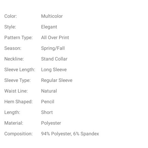 #8 Brand New Plus Multicolor Bodycon Long Sleeve Dress - Picture 9 of 9